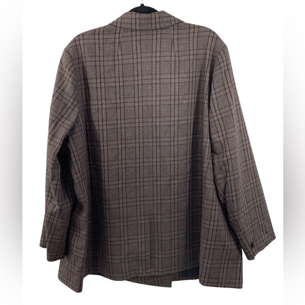 Madewell Women Plus Size Brown Plaid Blazer - 3X - NWT - Picture 5 of 10